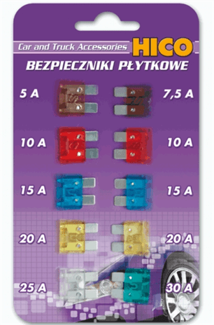 Набор предохранителей уни 10 шт