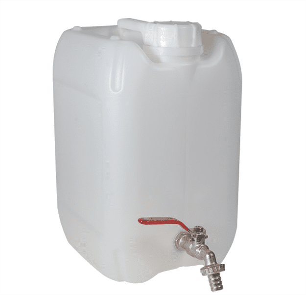 Ємність для води 10л — металевий кран з боку